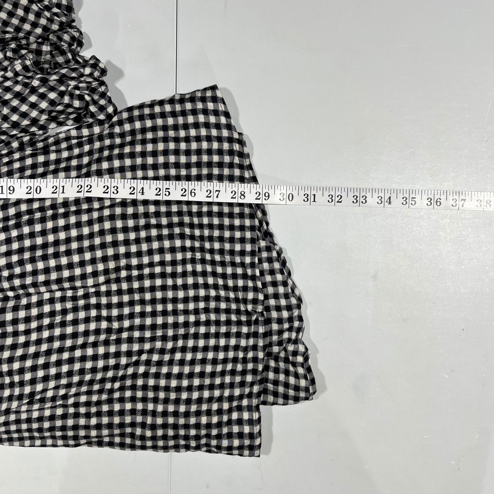 Live4Truth Preppy Old Money Gingham Smocked Cottagecore Top XL Retro Bell Sleeve - Picture 7 of 10